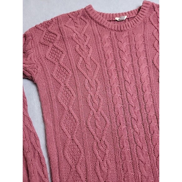 Fossil Sweater Womens M Mauve Berry Pullover Crewneck Cotton Angora Blend Soft - Picture 3 of 10
